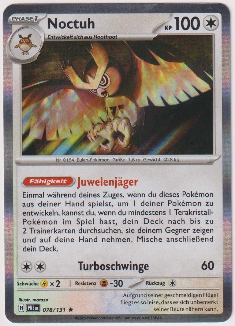 Pokemon TCG Noctowl #78/131 Rare (R) Holo Deutsch 2025 – Bild 1