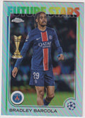 Topps Chrome 2025-26 Bradley Barcola Rookie Paris Saint-Germain Parallel Rare – Bild 1