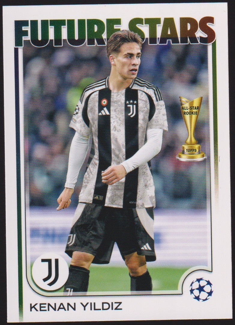 Topps Future 2024-25 Kenan Yildiz Rookie Juventus UEFA Champions League Parallel – Bild 1