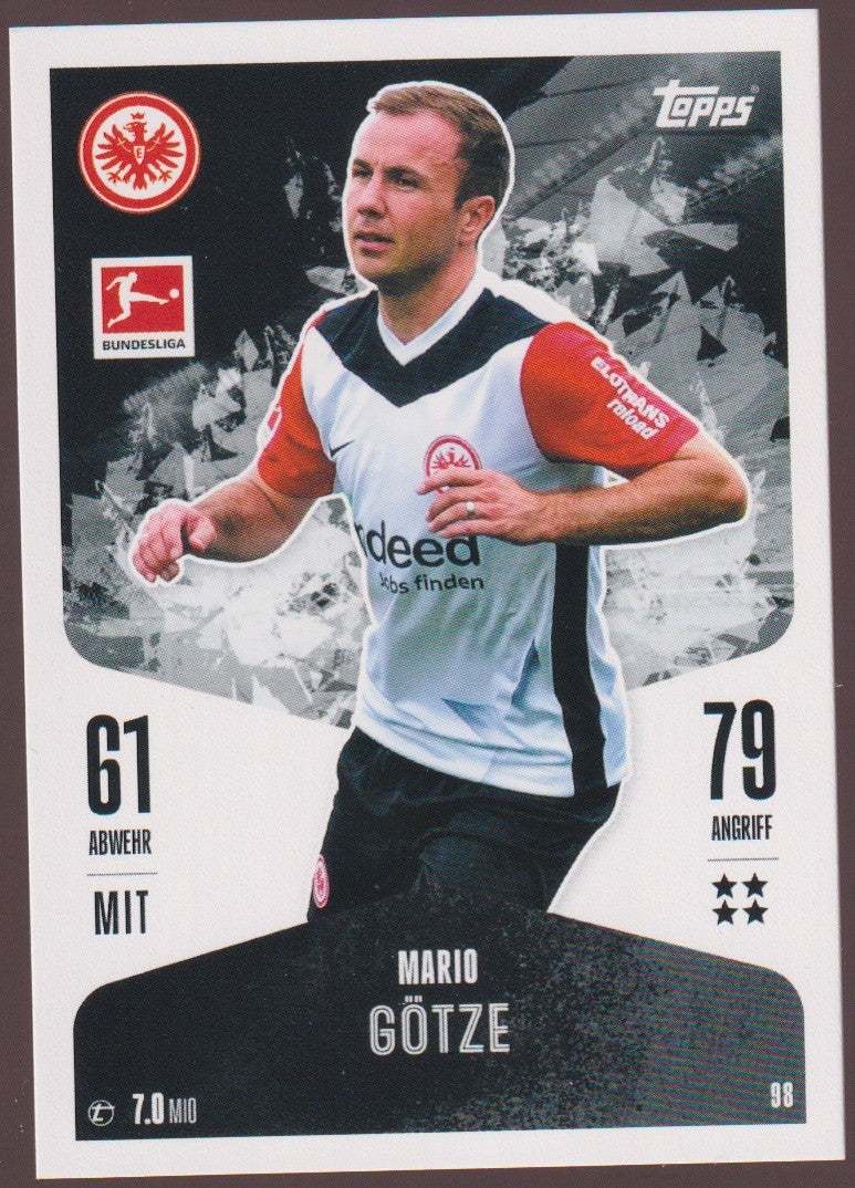 Topps Match 2024-25 Mario Götze Eintracht Frankfurt Saison 2024/25 Parallel – Bild 1