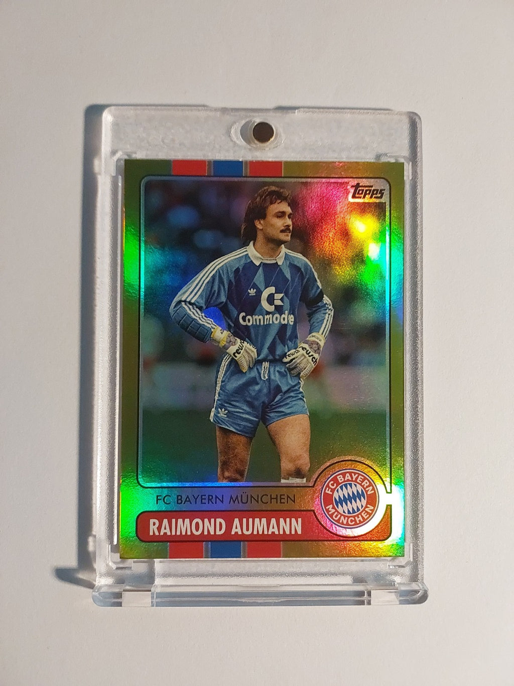 Topps Bayern München 2022-23 Raimond Aumann Legend Parallel 7/15 Rare Refractor – Bild 1