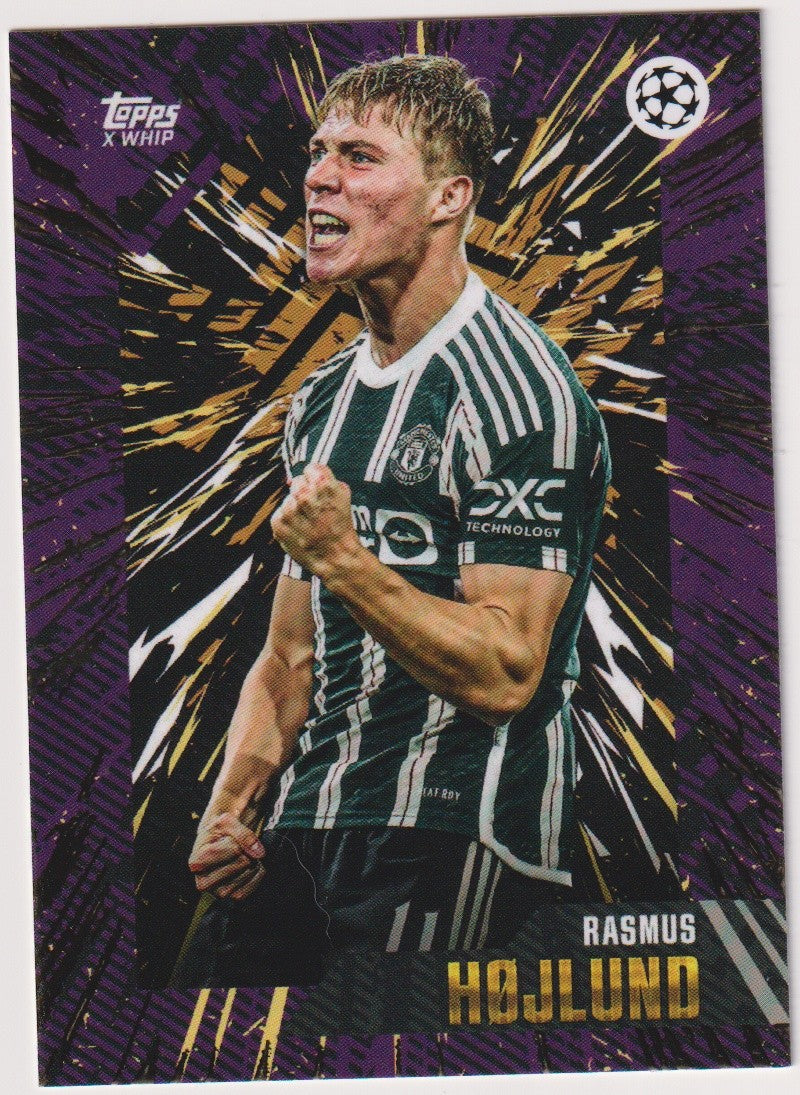 Topps X Whip 2023-24 Rasmus Hojlund Manchester United Champions League Parallel – Bild 1