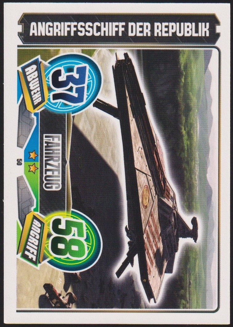 Topps Star Wars 2010 Angriffsschiff der Republik Republik Fahrzeug TCG Rare #58 – Bild 1