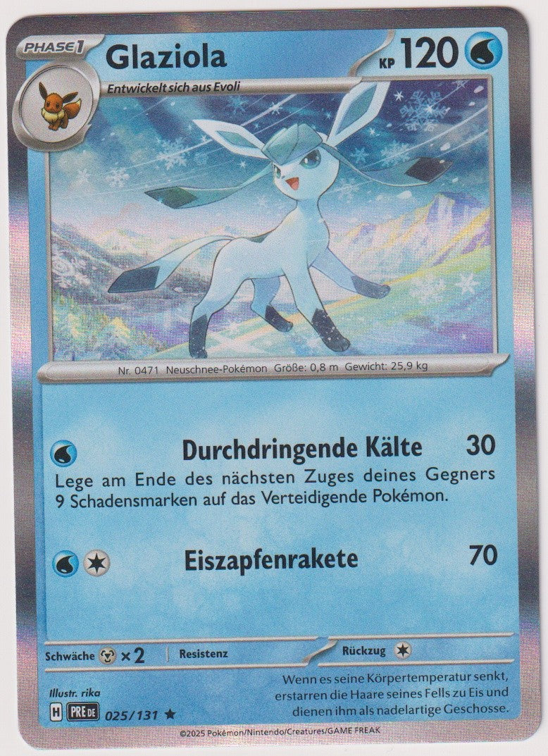 Pokemon TCG Glaceon #25/131 Rare (R) Holo Deutsch 2025 – Bild 1