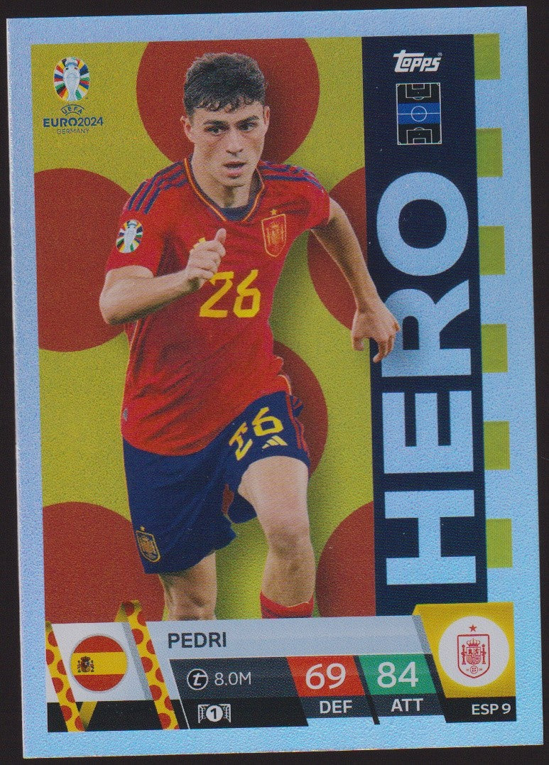 Topps Match Attax 2023-24 Pedri Spanien Parallel Rare – Bild 1