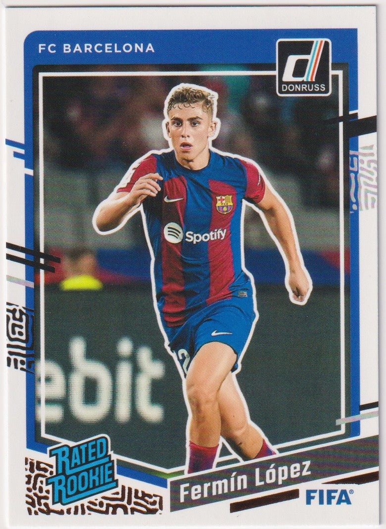 Panini Donruss Soccer 2023-24 Fermín López Rookie Barcelona Parallel – Bild 1