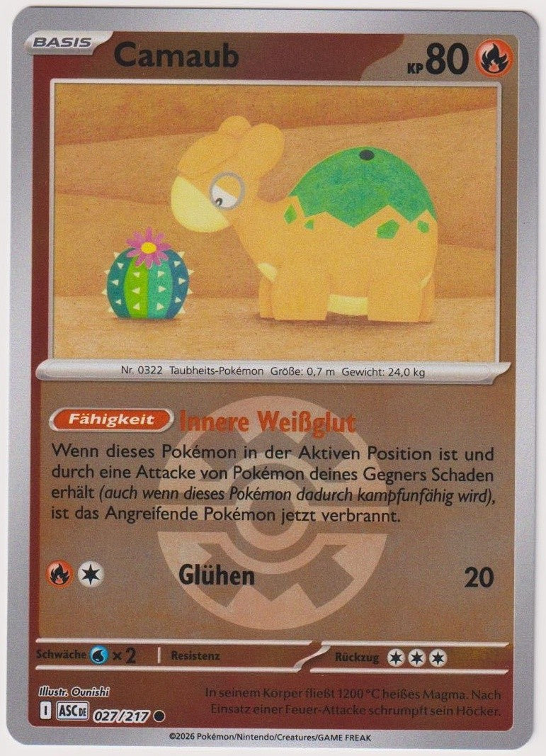 Pokemon TCG Numel #27/217 Common (C) Reverse Holo Deutsch 2026 – Bild 1