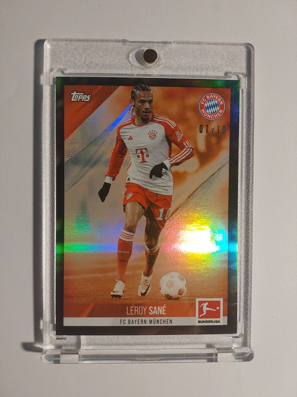 Topps Bundesliga 2024-25 Leroy Sane Bayern München Parallel 7/10 Refractor Rare – Bild 1