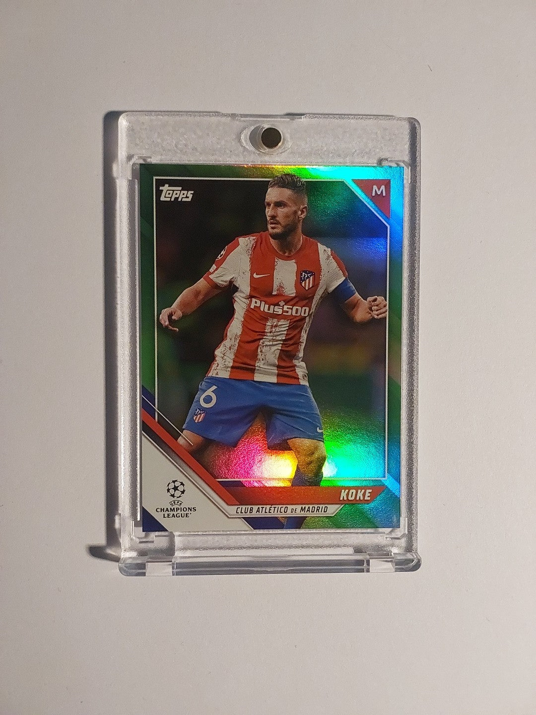 Topps UCC 2021-22 Koke Atletico Madrid Parallel 125/199 Rainbow Refractor Rare – Bild 1