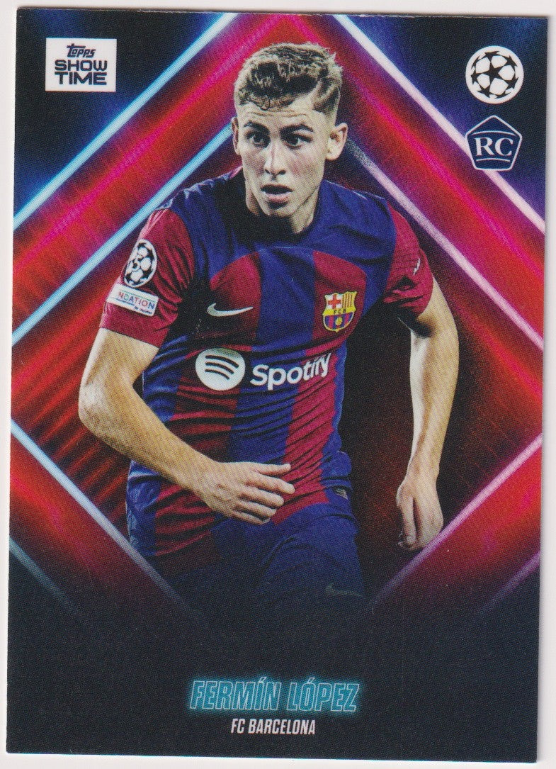 Topps Show Time Fermín López Rookie FC Barcelona Champions League Parallel Rare – Bild 1