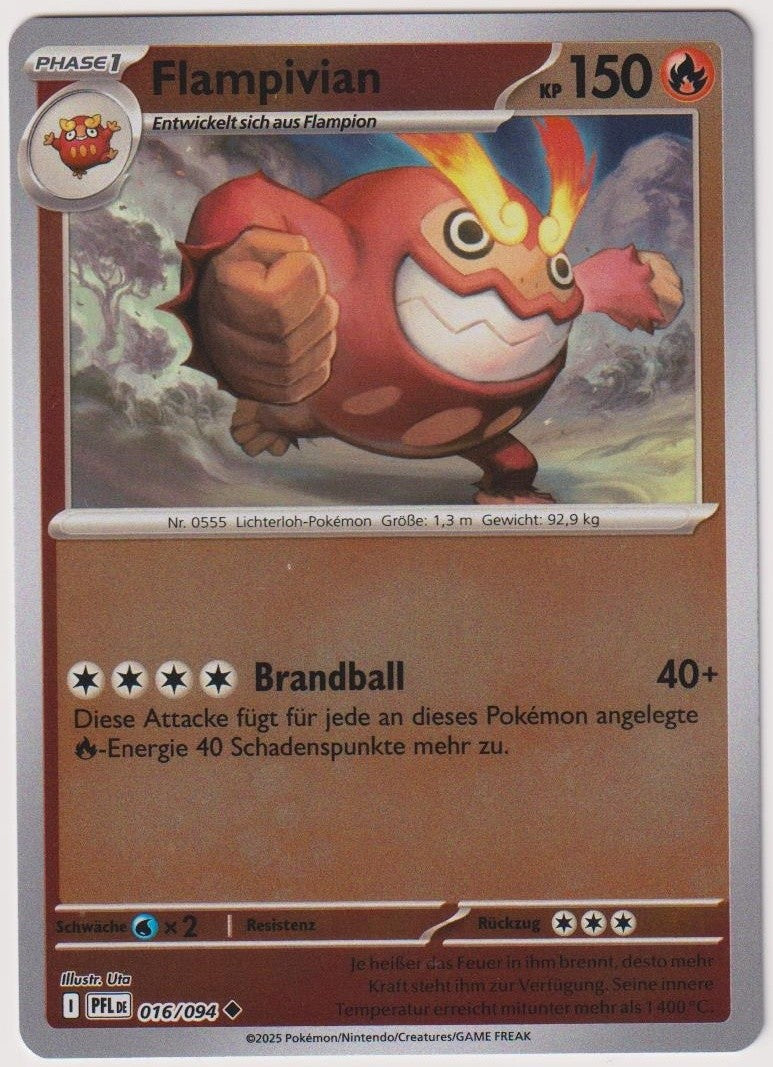Pokemon TCG Darmanitan #16/094 Uncommon (U) Reverse Holo Deutsch 2025 – Bild 1