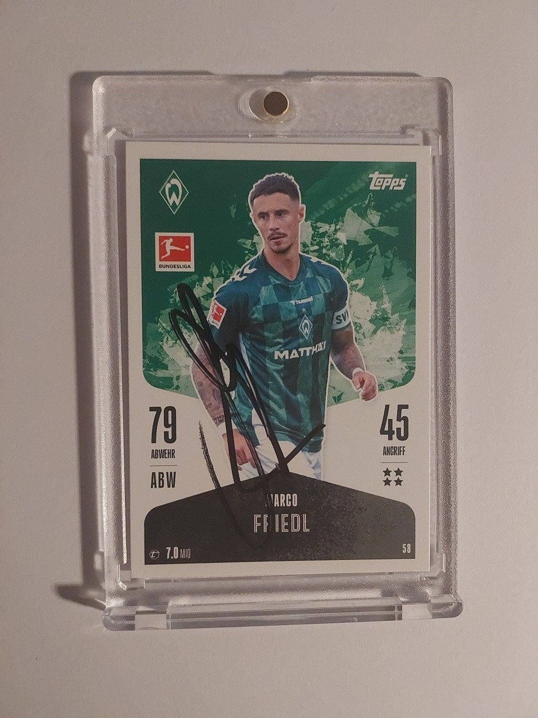 Topps Bundesliga 2024-25 Marco Friedl SV Werder Bremen (On Card Auto) – Bild 1