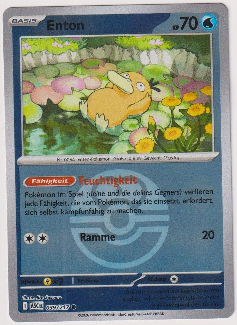 Pokemon TCG Psyduck #39/217 Common (C) Reverse Holo Deutsch 2026 – Bild 1