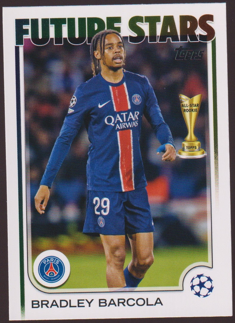 Topps 2024-25 Bradley Barcola Rookie Paris Saint-Germain UEFA Champions League – Bild 1