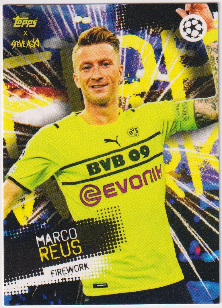 Topps Steve Aoki 2021-22 Marco Reus Borussia Dortmund Champions League Parallel – Bild 1