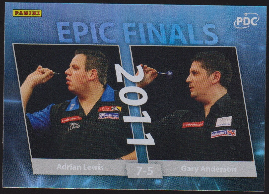 Panini PDC World Championship Adrian Lewis & Gary Anderson Refractor Parallel – Bild 1