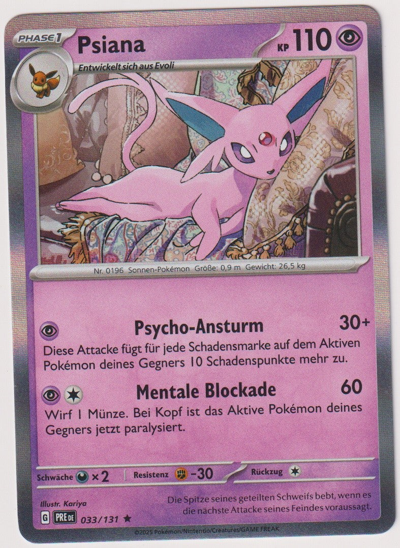Pokemon TCG Espeon #33/131 Rare (R) Holo Deutsch 2025 – Bild 1