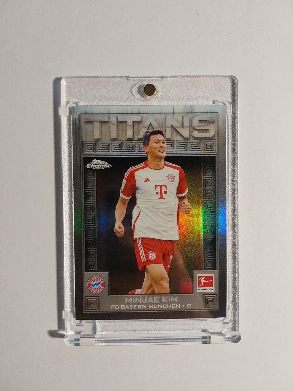 Topps Chrome Bundesliga 2023-24 Minjae Kim Bayern Parallel Refractor Insert Rare – Bild 1