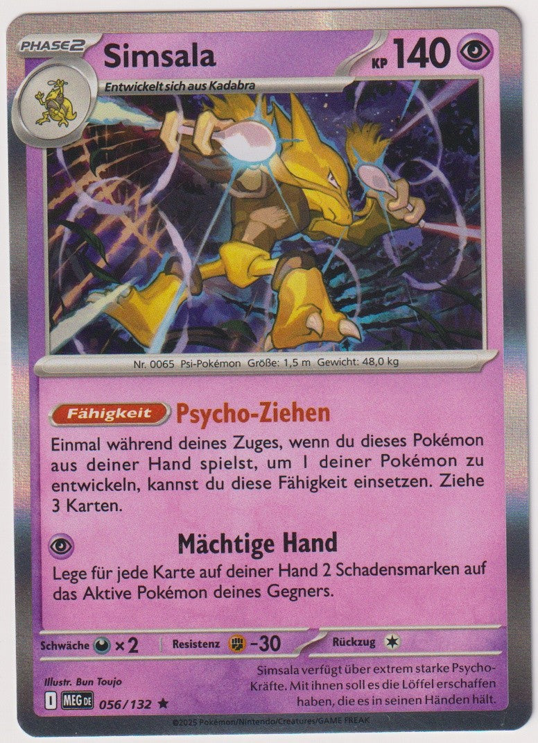 Pokemon TCG Alakazam #56/132 Rare (R) Holo Deutsch 2025 – Bild 1