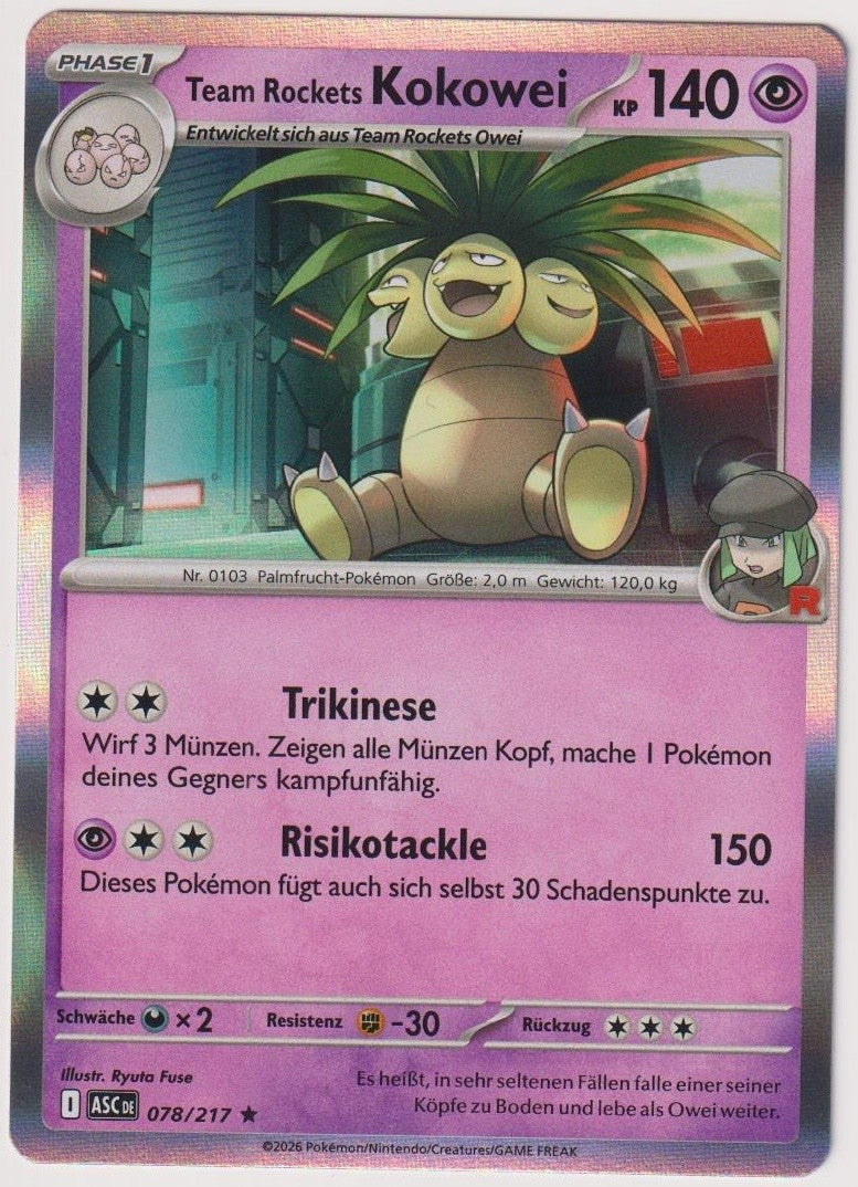 Pokemon TCG Exeggutor #15/217 Rare (R) Holo Deutsch 2026 – Bild 1
