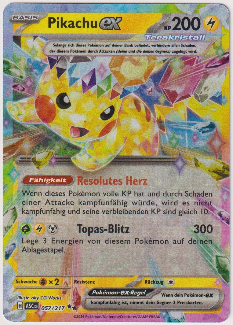 Pokemon TCG Pikachu #57/217 Double Rare (RR) Holo Deutsch 2026 – Bild 1