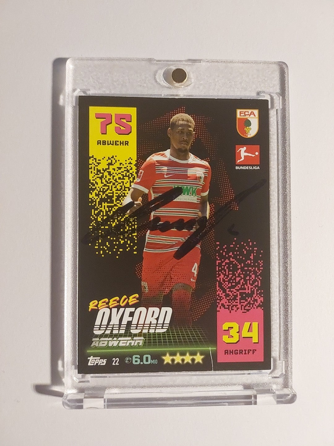 Topps Bundesliga 2022-23 Reece Oxford FC Augsburg (On Card Auto) – Bild 1
