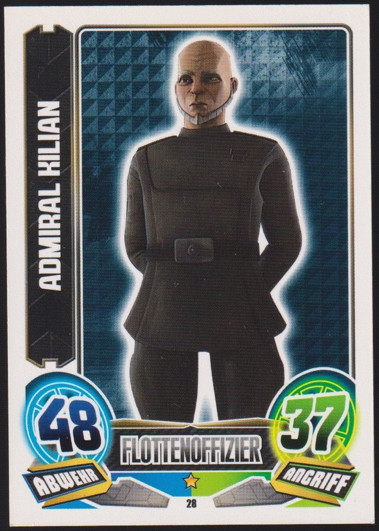 Topps Star Wars 2011 Admiral Kilian Republik Flottenoffizier TCG Rare #28 – Bild 1