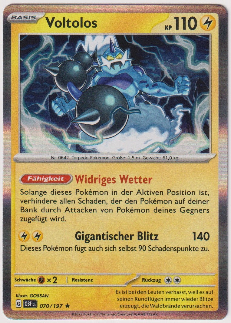 Pokemon TCG Thundurus #70/197 Rare (R) Holo Deutsch 2023 – Bild 1