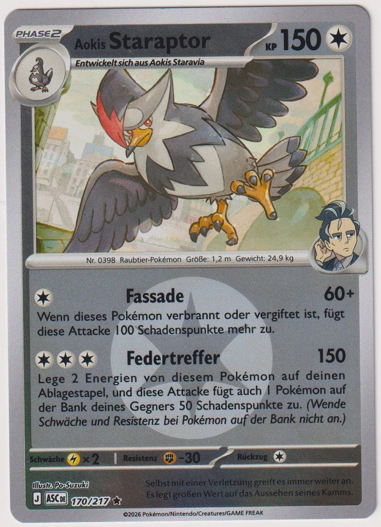 Pokemon TCG Aokis Staraptor #170/217 Rare (R) Reverse Holo Deutsch – Bild 1