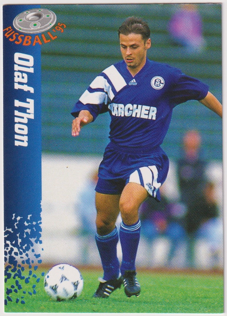 Panini Fussball '95 1994-95 Olaf Thon Schalke 04 BUNDESliga Hinrunde 94/95 – Bild 1