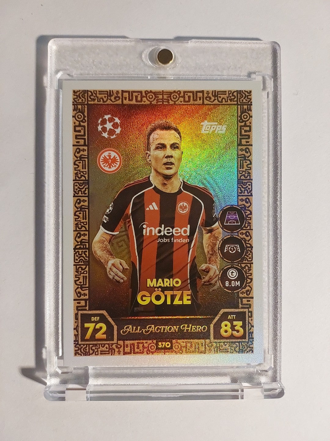 Topps Match Attax 2024-25 Mario Götze Frankfurt Parallel Gold Refractor Insert – Bild 1