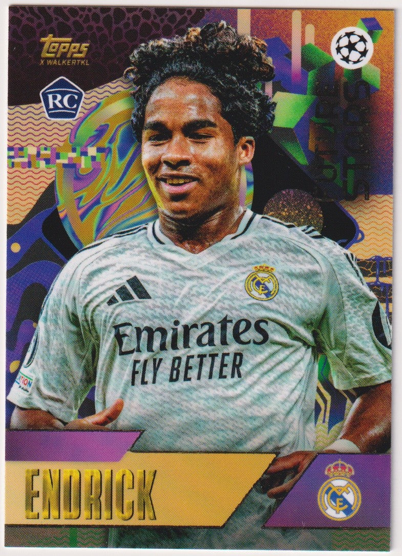 Topps Future 2023-24 Endrick Rookie Real Madrid UEFA Champions League Parallel – Bild 1