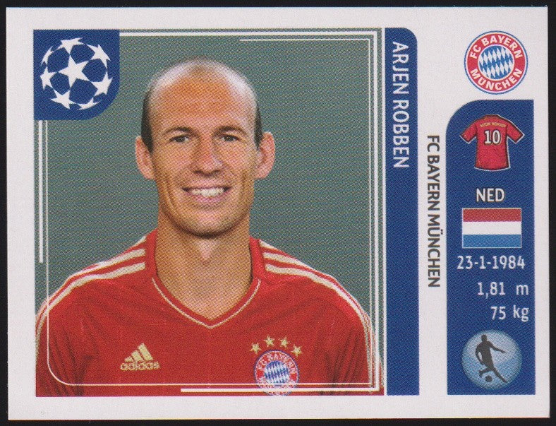 Panini UEFA Champions League 2010-11 Arjen Robben Bayern München Parallel – Bild 1