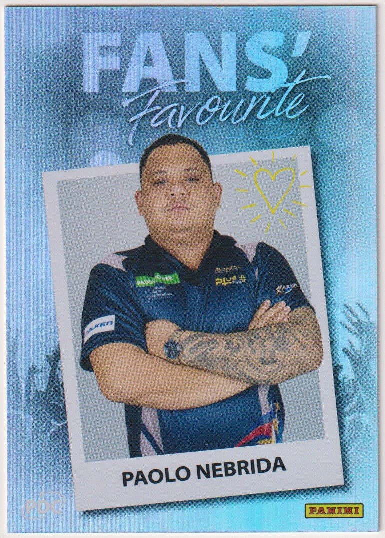 Panini PDC World Championship 2026 Paolo Nebrida Refractor Parallel – Bild 1
