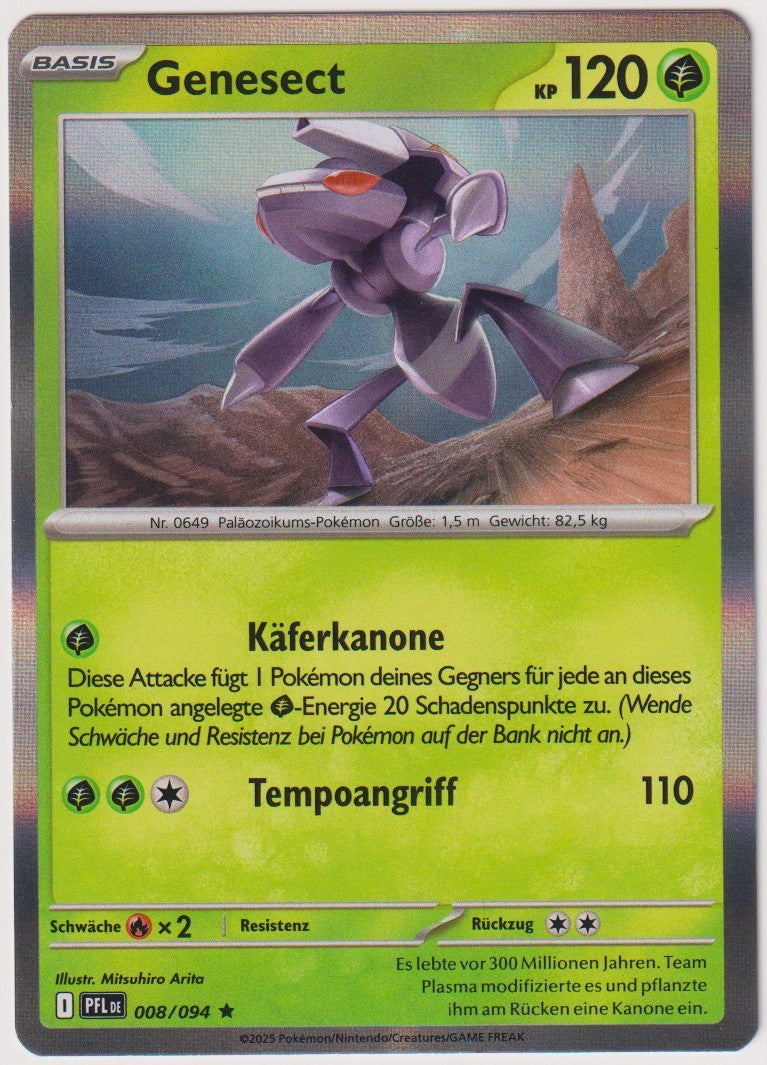 Pokemon TCG Genesect #8/094 Rare (R) Holo Deutsch 2025 – Bild 1