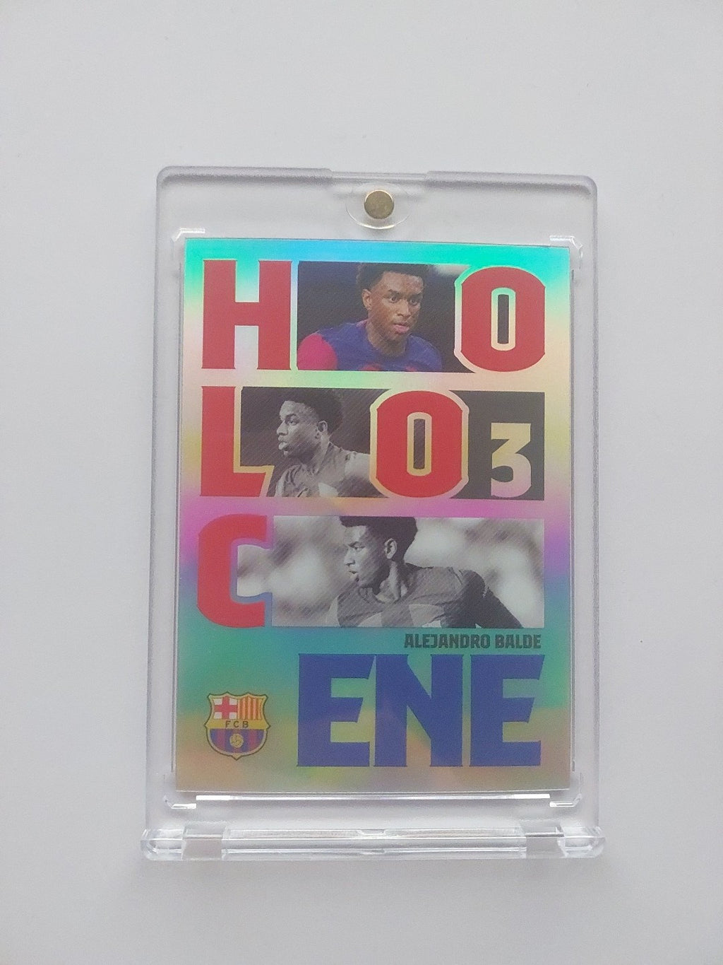 Topps Daka 2023-24 Alejandro Balde Barcelona Nummeriert 4/20 Holocene Parallel – Bild 1