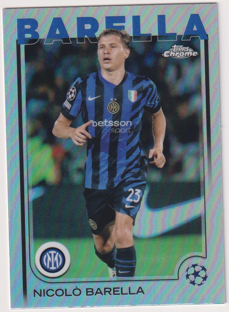 Topps Chrome 2024-25 Nicolò Barella FC Internazionale Milano Parallel Refractor – Bild 1