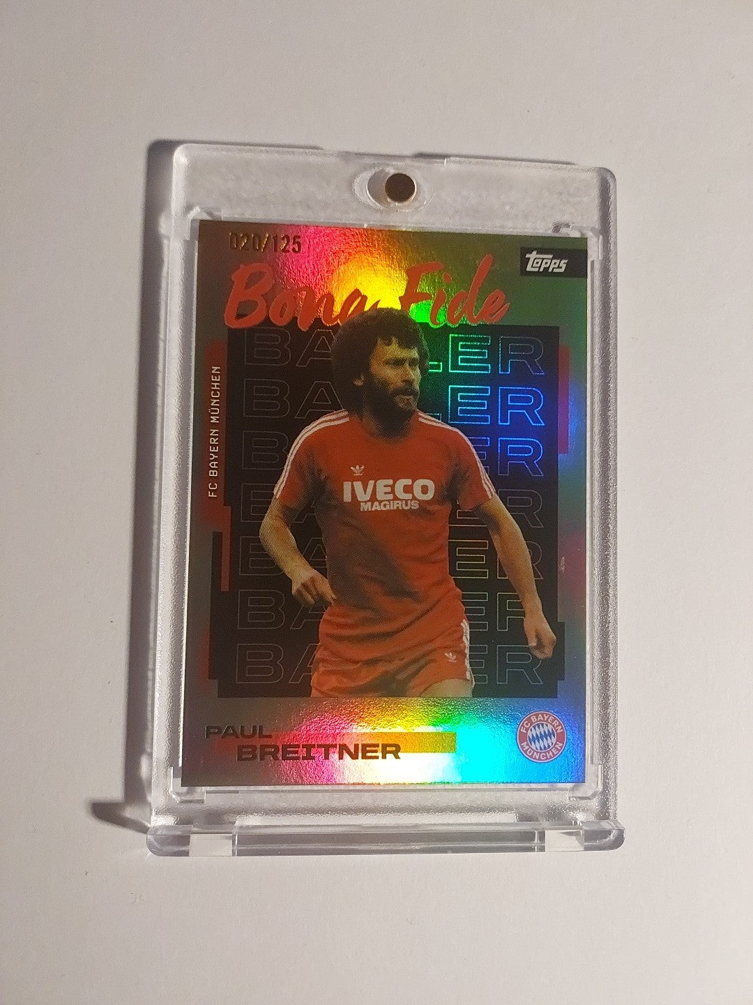 Topps Bayern Team Set 2025-26 Paul Breitner Parallel 20/150 Refractor Ultra Rare – Bild 1