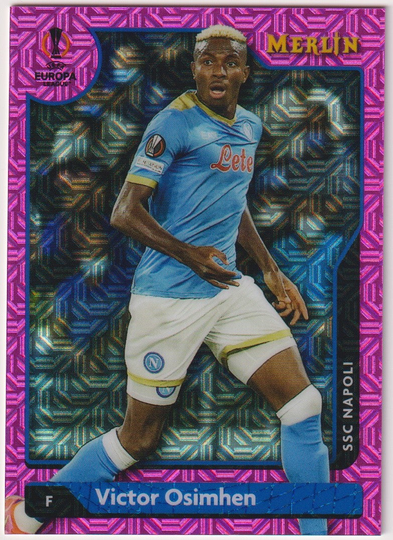 Topps Merlin 2021-22 Victor Osimhen SSC Napoli Europa League Parallel 139/275 84 – Bild 1