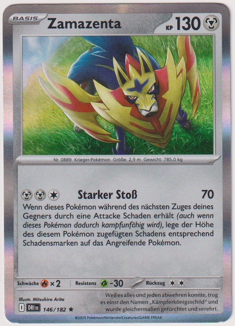 Pokemon TCG Zamazenta #146/182 Rare (R) Holo Deutsch 2025 – Bild 1