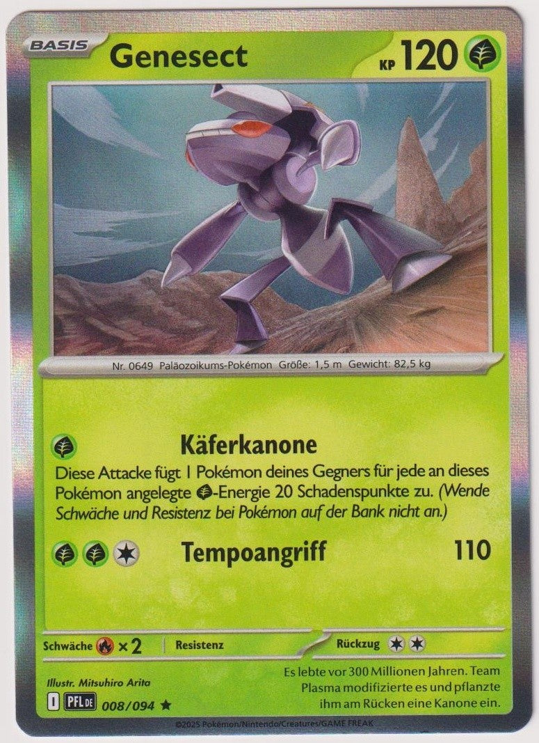 Pokemon TCG Genesect #8/094 Rare (R) Holo Deutsch 2025 – Bild 1