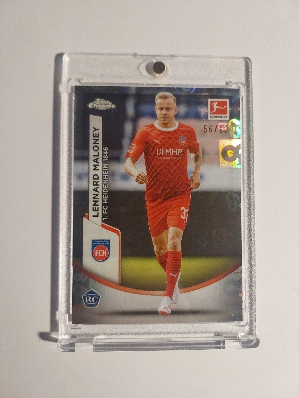 Topps Chrome 2024-25 Lennard Maloney Heidenheim Parallel 56/60 Refractor – Bild 1