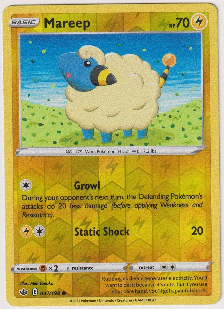 Pokemon TCG Mareep #47/198 Common (C) Reverse Holo Englisch 2021 – Bild 1