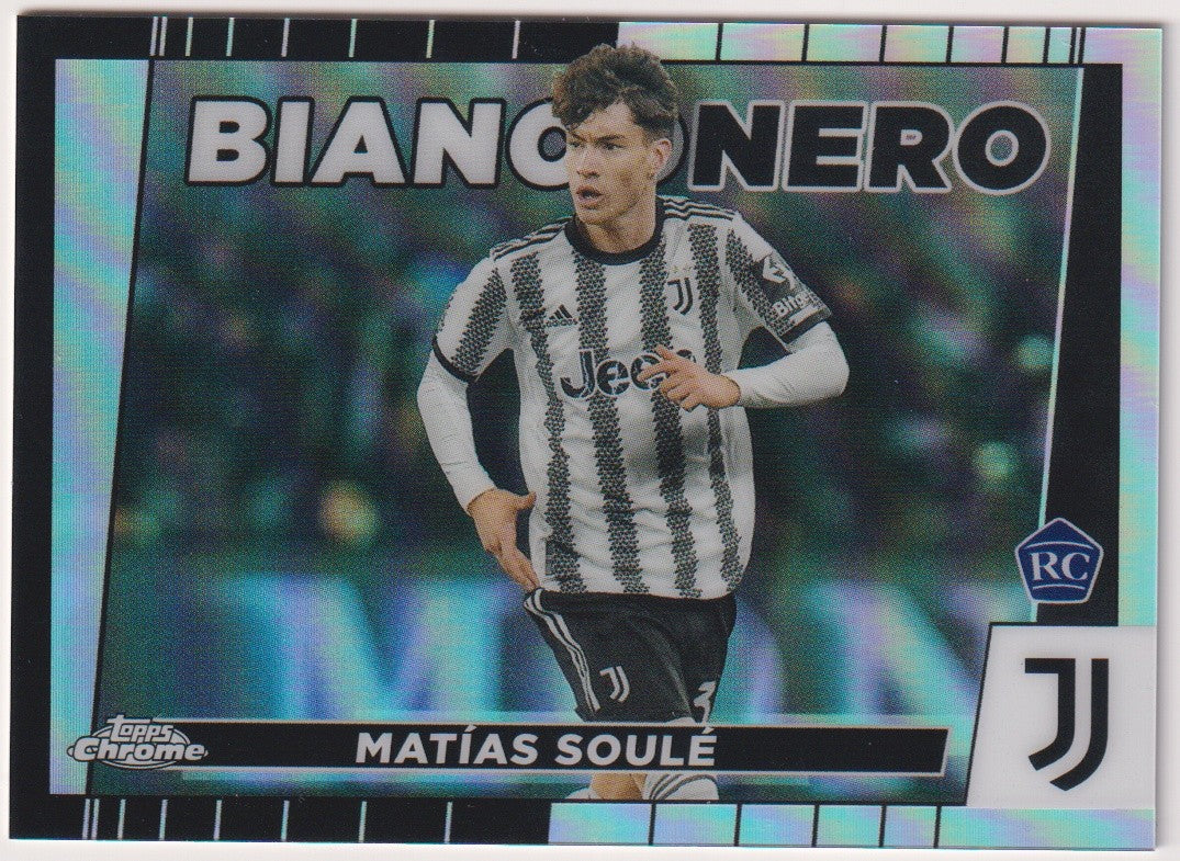 Topps Chrome 2022-23 Matías Soulé Rookie Juventus Parallel Rare Nr. BI-3 – Bild 1