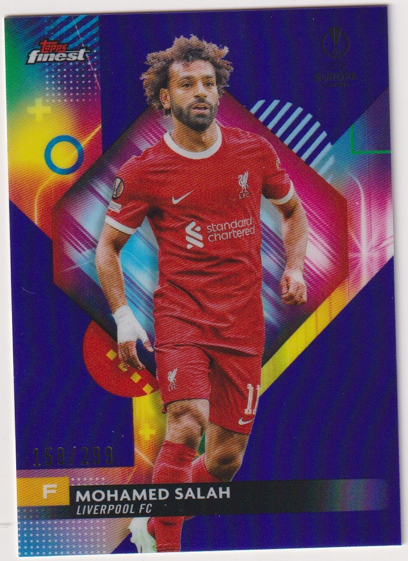 Topps Finest 2022-23 Mohamed Salah Liverpool FC Parallel 158/299 Rare – Bild 1