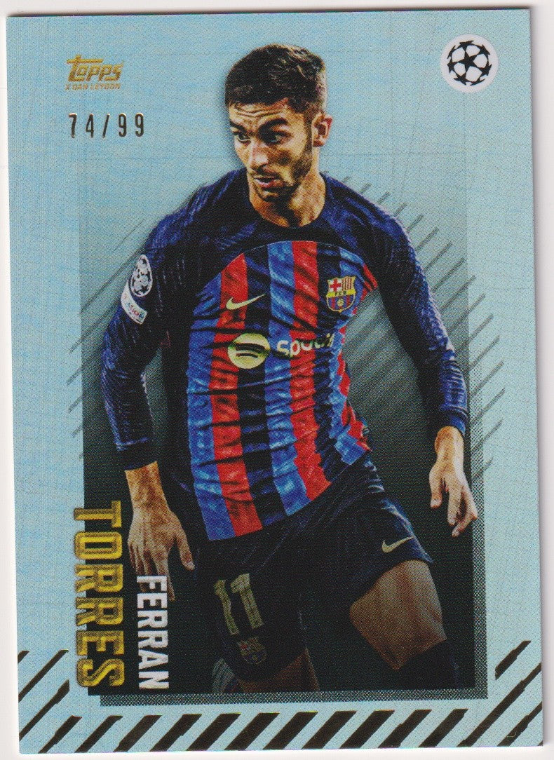 Topps Champions League 2023-24 Ferran Torres FC Barcelona Parallel 74/99 Rare – Bild 1