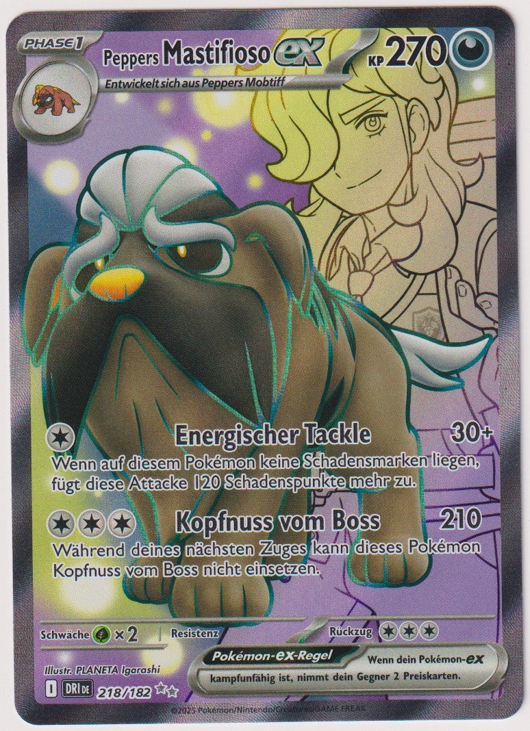 Pokemon TCG Mabosstiff EX #218/182 Ultra Rare (UR) Holo Deutsch – Bild 1