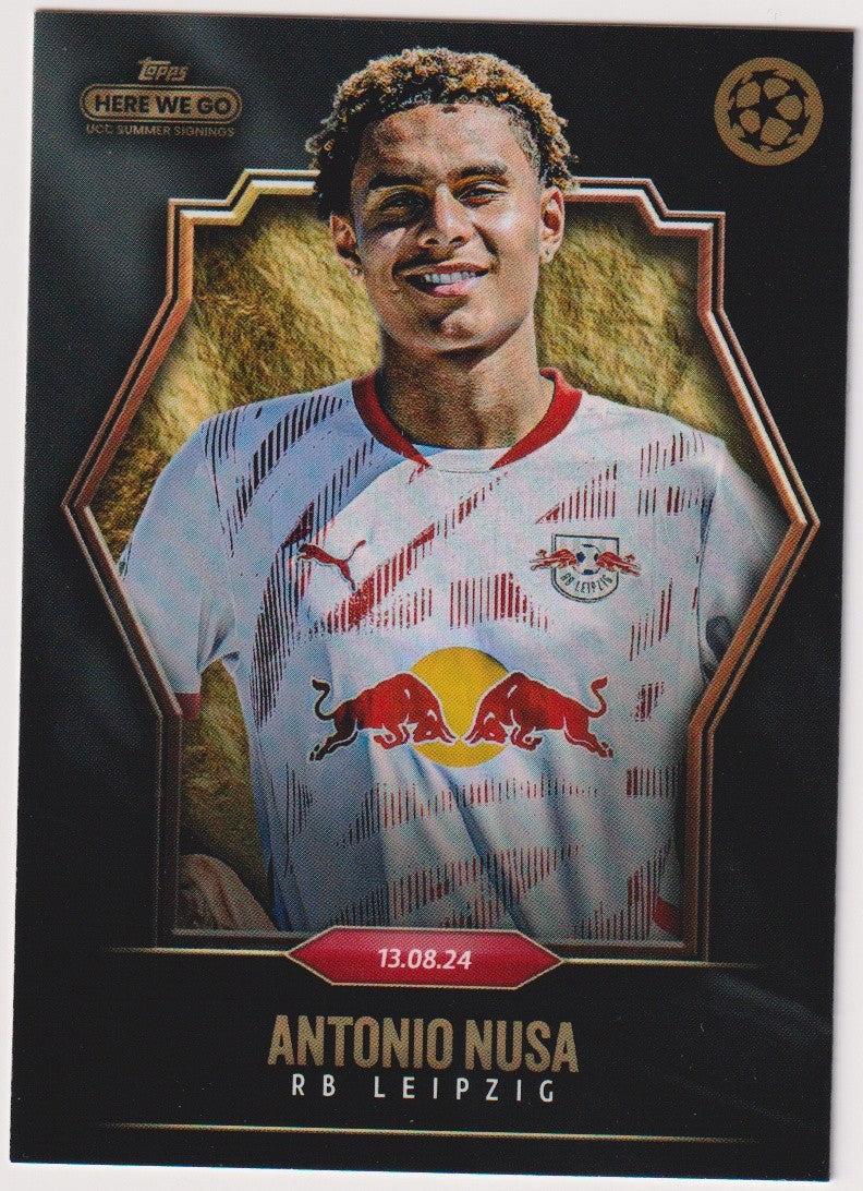 Topps Here We Go UCL Summer Signings 2023-24 Antonio Nusa RB Leipzig Parallel – Bild 1