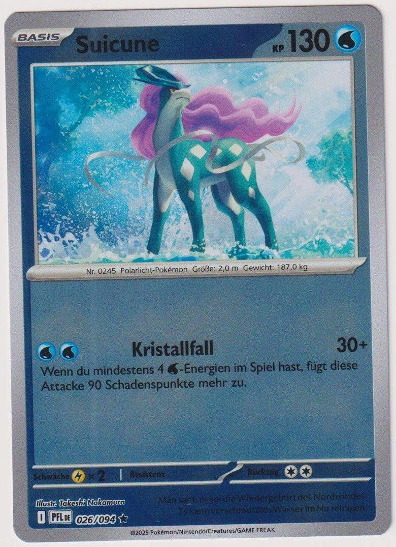 Pokemon TCG Suicune #26/094 Rare (R) Reverse Holo Deutsch 2025 – Bild 1
