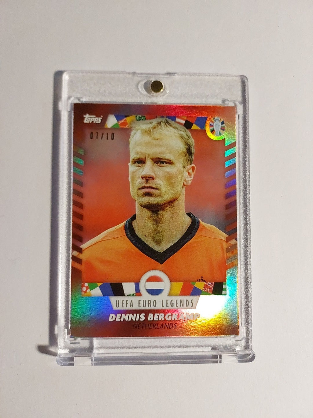 Topps Uefa Euro 2024 Dennis Bergkamp Niederlande Parallel 7/10 Refractor Rare – Bild 1